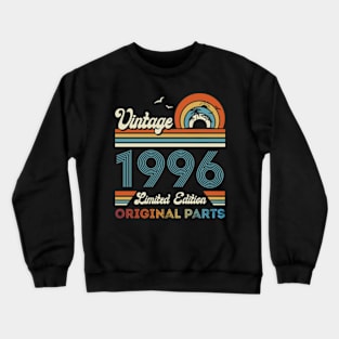 Vintage 1996 28th Birthday Gift For Men Women From Son Daughter Crewneck Sweatshirt